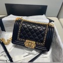 BOY CHANEL flap bag A67085 black HY20294MB38
