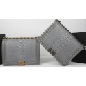 Boy Chanel Flap Bag Original Python Leather A67087 Grey HY9604CD62