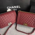 Boy Chanel Flap Bags Original Sheepskin Leather A67088 Wine HY9316rd58