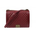 Boy Chanel Flap Shoulder Bag Burgundy Original Sheepskin A67087 Brass HY2002xh67