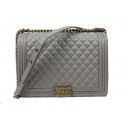 Boy Chanel Flap Shoulder Bag Original Cannage Pattern A67087 Grey HY16220Kn56