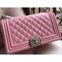 Boy Chanel Flap Shoulder Bag Pink Cannage Pattern A67086 Silver HY16662Yf79
