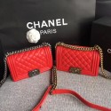Boy Chanel Flap Shoulder Bag Sheepskin Leather A67085 Red HY19718Tk78