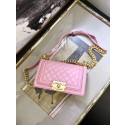 Boy Chanel Flap Shoulder Bag Sheepskin Leather A67085E Pink HY5225dV68