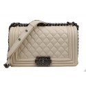 Boy Chanel Flap Shoulder Bags Original Sheepskin Leather A67025 Beige HY19696TP23