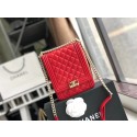 Boy chanel handbag Patent leather & Gold-Tone Metal AS0130 red HY17120lu18
