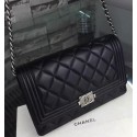 Boy Chanel mini Flap Bag Original Sheepskin A33814 Black HY26204Gw67