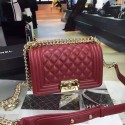Boy Chanel mini Flap Shoulder Bag Original Leather A5707 Burgundy HY25082ff76