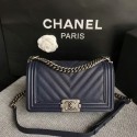 Boy Chanel Original Chevron Leather 67086 Blue HY24570dV68