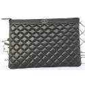 Boy Chanel Sheepskin Leather Clutch A80571 Black HY2791zd34