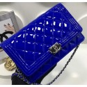 Boy Chanel WOC mini Flap Bags Patent Leather A33815 Royal HY9114oK58