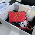 Chanel 19 Chain Wallet WOC AP0957 red HY13243Rk60