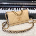 Chanel 19 Classic Sheepskin Leather Chain Wallet AP0957 apricot HY4001TP23