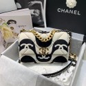 chanel 19 flap bag AS1160 black&white HY26741CI68
