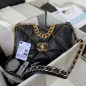 Chanel 19 flap bag AS1160A black HY10570Mn81
