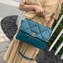 Chanel 19 flap bag AS1161 blue HY11884VI95