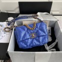Chanel 19 Flap Bag Original Beads Leather AS1160 Blue HY2913Pf97