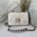 CHANEL 19 Flap Bag Original Snake skin flap bag AS1160 Cream HY20728Ty85