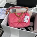 Chanel 19 flap bag velvet AS1160 pink HY10652rh54