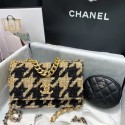 CHANEL 19 Flap Bag WOC 33817 apricot&Black HY10216vm49