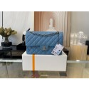 Chanel 2.55 Original Leather Flap Bag 1112 Light Blue with Silver Hardware HY20098SS41