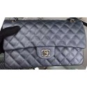 Chanel 2.55 Series Flap Bag Black Cavier Leather A05480 Silver HY8997Yf79