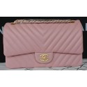 Chanel 2.55 Series Flap Bag Lambskin Chevron Leather A1112CF Pink HY15864Xr72