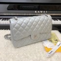 Chanel 2.55 Series Flap Bag Leather A1112CF silvery HY5368uU16