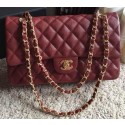 Chanel 2.55 Series Flap Bag Original Caviar Leather A1112 Burgundy HY459sp14