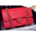 Chanel 2.55 Series Flap Bags Red Original Python Leather A1112SA Gold HY24086vm49