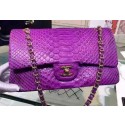 Chanel 2.55 Series Flap Bags Violet Pink Original Python Leather A1112SA Gold HY11283Nw52