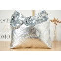 CHANEL 22 HANDBAG AS3260 Silver HY10637jo45