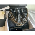 CHANEL 22 HANDBAG Shiny Calfskin & Gold-Tone Metal AS3262 black&gold HY2607jo45
