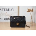 Chanel 22C New Woven Piping Square Original Leather Bag AS2496 Black HY7161Gp37