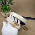 Chanel 30mm Leather Belt CH5232 OffWhite HY7028AM45