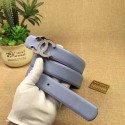 Chanel 30mm Leather Belt CH5234 Blue HY11238Ty85