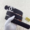 Chanel 30mm Leather Belt CH5235 Black HY11777Il41