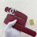 Chanel 30mm Leather Belt CH5235 Red HY19323hI90