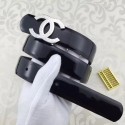 Chanel 30mm Patent Leather Belt CH5231 Black HY9383uU16