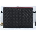 Chanel A6952 Clutch Bag Cannage Pattern Leather Black HY15833pk20