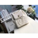 Chanel backpack Grained Calfskin & Gold-Tone Metal A57571 white HY5311Qu69