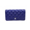Chanel Bi-Fold Wallet in Original Cannage Pattern Leather CHA31509 Blue HY15683sY95