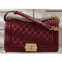 Chanel Boy Flap Shoulder Bag Burgundy Original Sheepskin Leather A67086 Gold HY4835Kd37