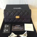 Chanel Boy Matelasse Long Wallet Black Cannage Pattern CHA5263 Gold HY339va68