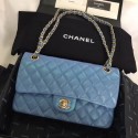 Chanel Calfskin & Gold-Tone Metal A01112 blue HY9086xa43