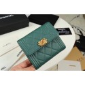 Chanel Calfskin Leather & Gold-Tone Metal A80734 green HY7363fo19