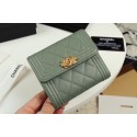 Chanel Calfskin Leather & Gold-Tone Metal A80734 light green HY22524EB28