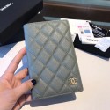 Chanel Calfskin Leather & Gold-Tone Metal Wallet A80385 Green HY20277Yr55