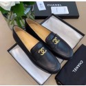 Chanel Calfskin Leather Shoes CH2740 Black HY25235Lp50