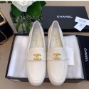Chanel Calfskin Leather Shoes CH2740 White HY21430vj67